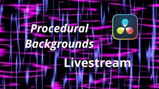 Community Hangout Stream - Background Generator Presets erstellen - Davinci Resolve  Q&A