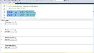 Numeric Expressions in SQL