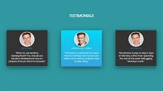 RESPONSIVE TESTIMONIALS CARD|| UI DESIGN  || CSS GRID || CSS HOVER EFFECTS || HTML & CSS