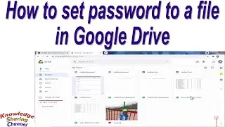 How to set password to a file or folder in Google Drive