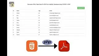 Generate HTML Table Data To PDF From MySQL Database Using TCPDF In PHP