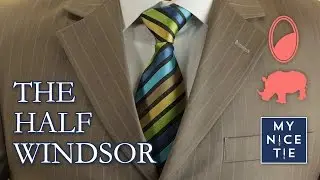 How to Tie a Tie: THE HALF WINDSOR (slow+mirrored=beginner) | How to Tie a Half Windsor Knot (easy)
