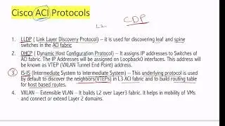 Cisco DCACI(300 - 620) - ACI Protocols