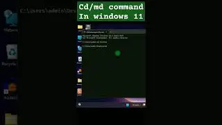 how to use cd and md commands in windows 11 
