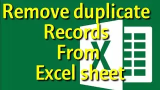 Remove duplicates from excel sheet in any column