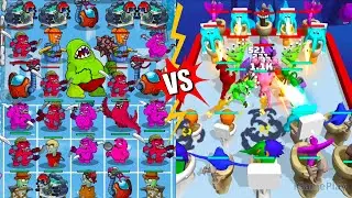 Merge Fight Grim & Zombie War Vs Merge Grimace ⭐ Merge Simulator Battles