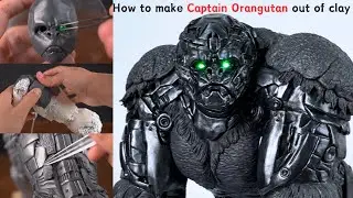 How to make an orangutan from clay｜Captain Chimp｜General Chimpanzee｜kay's clay