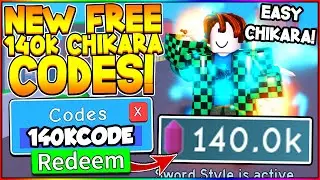 NEW INSTANT 140K CHIKARA UPDATE CODES IN ANIME FIGHTING SIMULATOR! Roblox