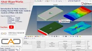 Introduction to Altair HyperWorks Static Structural Analysis | Static Analysis on Plate with Hole