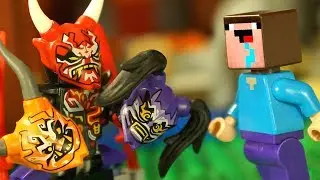ALL NINJAGO MASKS vs LEGO Minecraft Stop Motion Animaton
