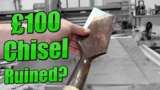 New chisel on Green Oak Overnight - disaster! Brace Machining and a Glimpse at a Future Job