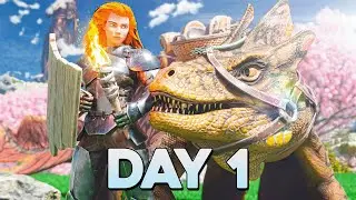 SOLO Dominating Astraeos On Day 1 ARK Small Tribes!