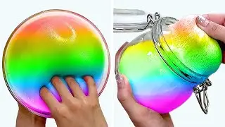 1 Hour Of Oddly Satisfying Rainbow Slime ASMR - Relaxing When Stressed Or Sleepy