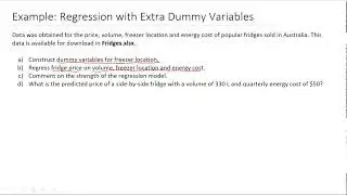 Example: Regression with Extra Dummy Variables