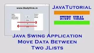 Java Swing Application - Moving Selected Data Between Two JList - Study Viral