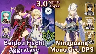 Spiral Abyss 3.0 - Beidou Aggravate & Ningguang DPS Mono Geo | Floor 12 Full Stars Genshin Impact