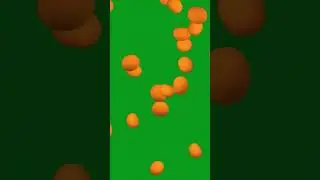 Falling orange fruits green screen chroma no copyright video