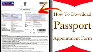 How To Download Passport Appointment Form In PDF | 2022 | MRF Technical Facility.