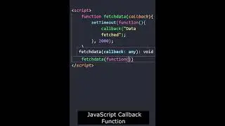 JavaScript Callback Function #shorts #reels #viral #ytshorts #shortsvideo #fyp #javascript