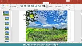 How to insert image in header in ppt