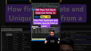 #day40 - How to find the unique and duplicate records from a table #coding #sql #sqlserver