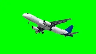 Green Screen Airplane _ Plane animation flying