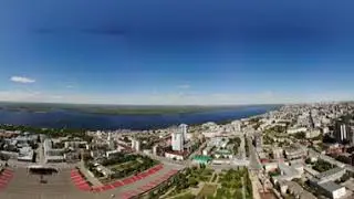 Панорама 360 градусов / строит-во станции метро Театральная в г. Самара / Ленинский р-н / Russia