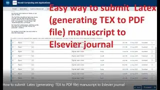 How to submit  Latex (generating TEX to PDF file) manuscript to Elsevier journal