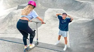 MA COPINE PREND DES RISQUES AU SKATEPARK !