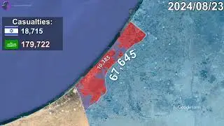 Israel-Hamas War: Every Day to February 1st, 2025 Mapped using Google Earth
