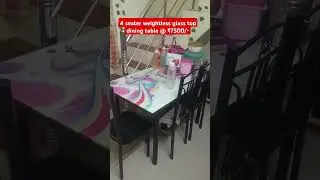 😍🤩👌4 Seater weightless glass top Dining Table // Ramapuram shopping #shorts #furniture