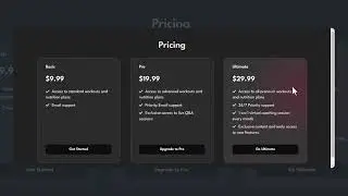 Glowy Hover Effect On Price Table Card Using Html Css and Javascript