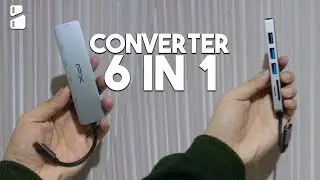 Port Laptop Penuh ? Ini dia Solusinya - USB Hub Converter Type C 6 in 1 (PX UCH 160)