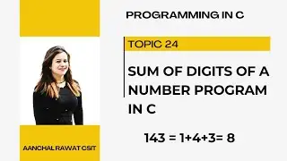 Program for sum of digits of a number|csit 2022|csit 2023|calculate sum of digits|c sum of digits