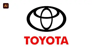 How to create Toyota Logo in Adobe illustrator | Make Toyota Logo in illustrator_HD