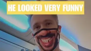 Switched his Mask while he was sleeping on the plane 🤣