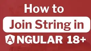 How to Join String in Angular 18+ ?