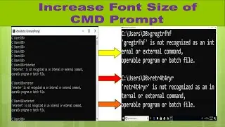 How to change and increase Command Prompt's Font Size