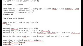 How to create a SSL certificate in Ubuntu Linux 17 or 18