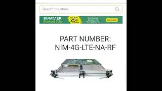 NIM-4G-LTE-NA-RF Cisco 4G LTE NIM for North America AT&T and Canada (Refurbished)
