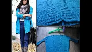 Классический кардиган спицами размер 44-52.Beautiful pattern crochet)