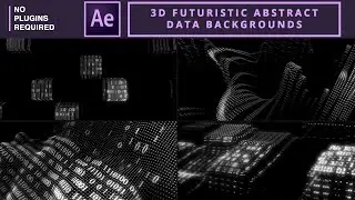 3D Futuristic Abstract Data Background Animation in AE | After Effects Tutorial | No Plugins