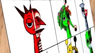 Drawing Incredibox Sprunki Normal Vs Phase 3 | HORROR MOD ( #incredibox #sprunki )