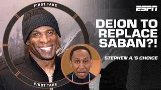 Stephen A. wants Deion Sanders to replace Nick Saban as Alabamas next head coach 😮 | First Take