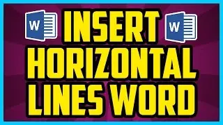 How To Insert Horizontal Lines In Microsoft Word - Microsoft Word 2010 Horizontal Lines Tutorial