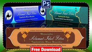 Spanduk Idul Fitri Dengan Photoshop