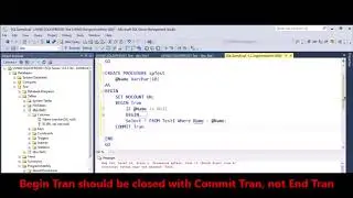 SQL Server - Fix Error -  Incorrect syntax near the keyword Tran