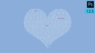 How to put text in a shape in Adobe Photoshop