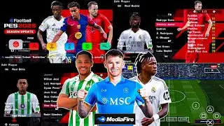 eFootball PES 2025 PPSSPP NEW TRANSFER CAMERA PS5 💯💯💯