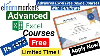 Advanced Excel Free Course With Free Certificate | Advanced Excel Certification Course Online.